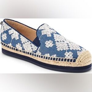 Botkier Sara Embroidered Platform Espadrille Flats